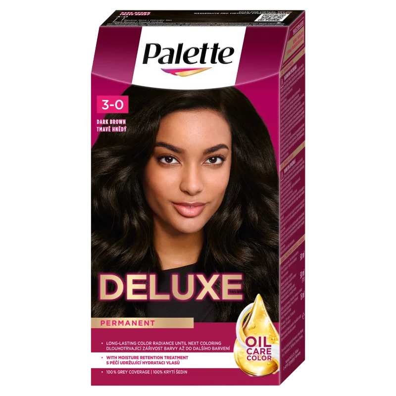 Palette Deluxe 3-0 sötétbarna tartós hajfesték 