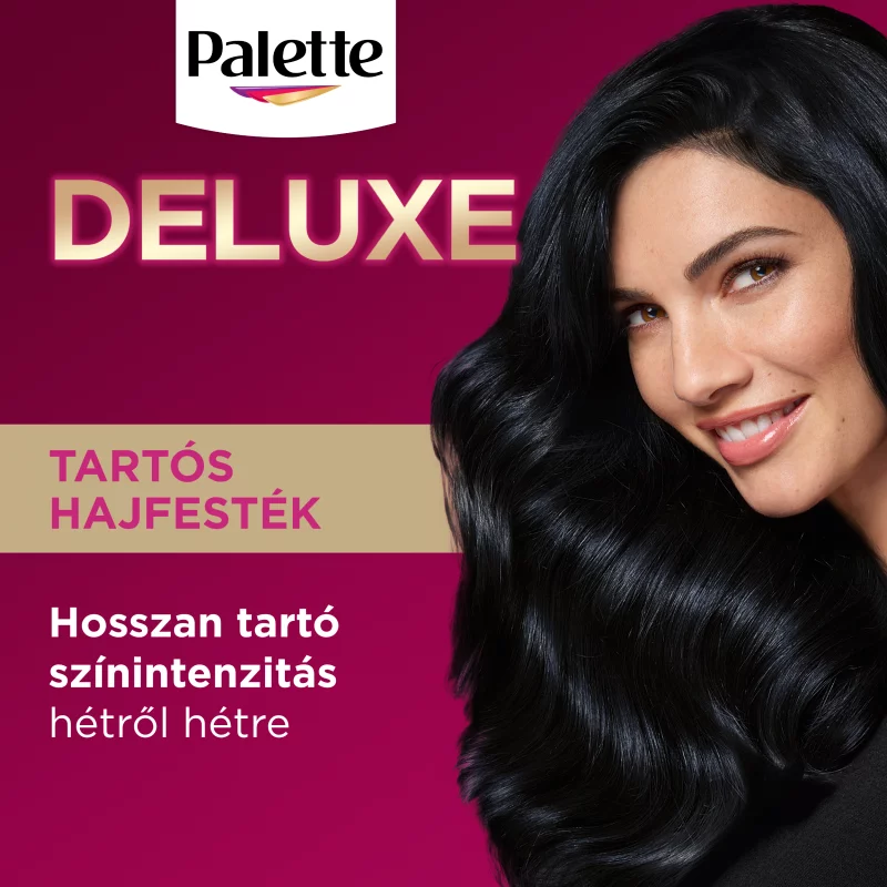 Palette Deluxe 1-1 kékesfekete tartós hajfesték