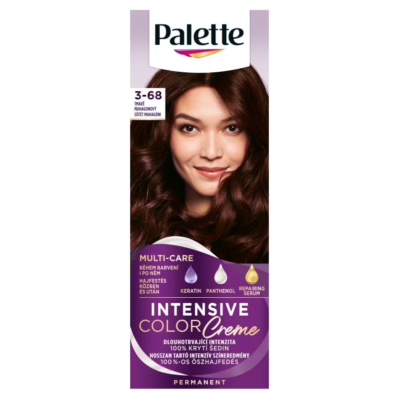 Palette Intensive Color Creme tartós hajfesték 3-68 sötét mahagóni