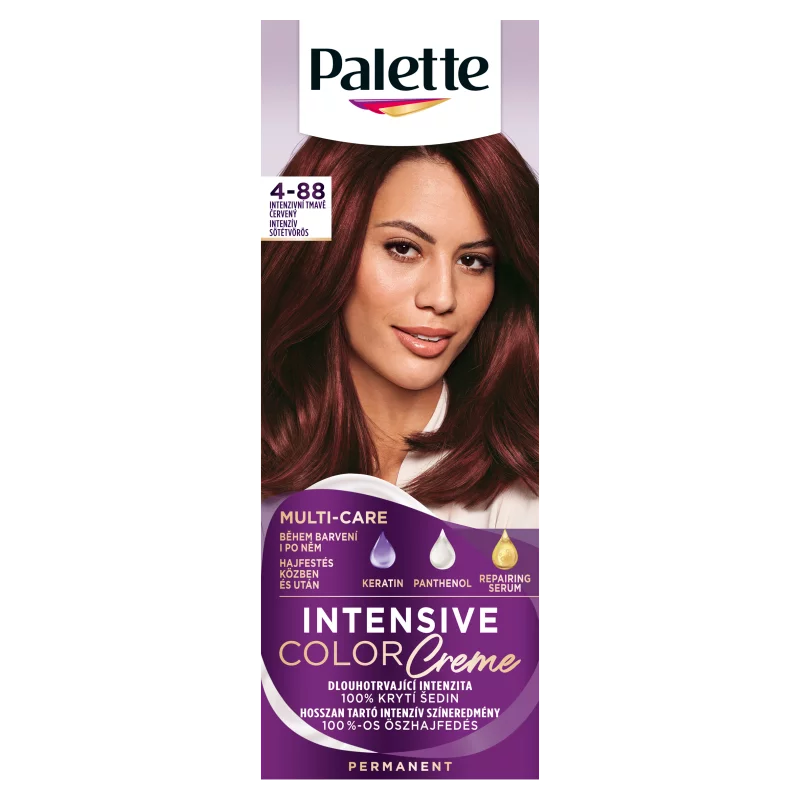 Palette Intensive Color Creme tartós hajfesték 4-88 intenzív sötétvörös