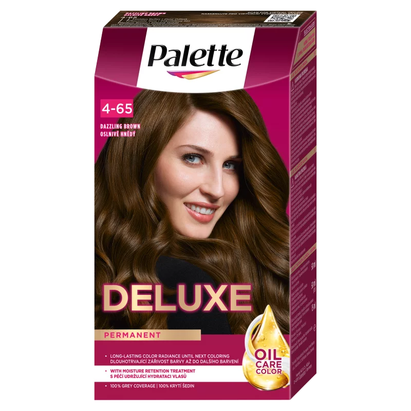 Palette Deluxe 4-65 Ragyogó középbarna tartós hajfesték 