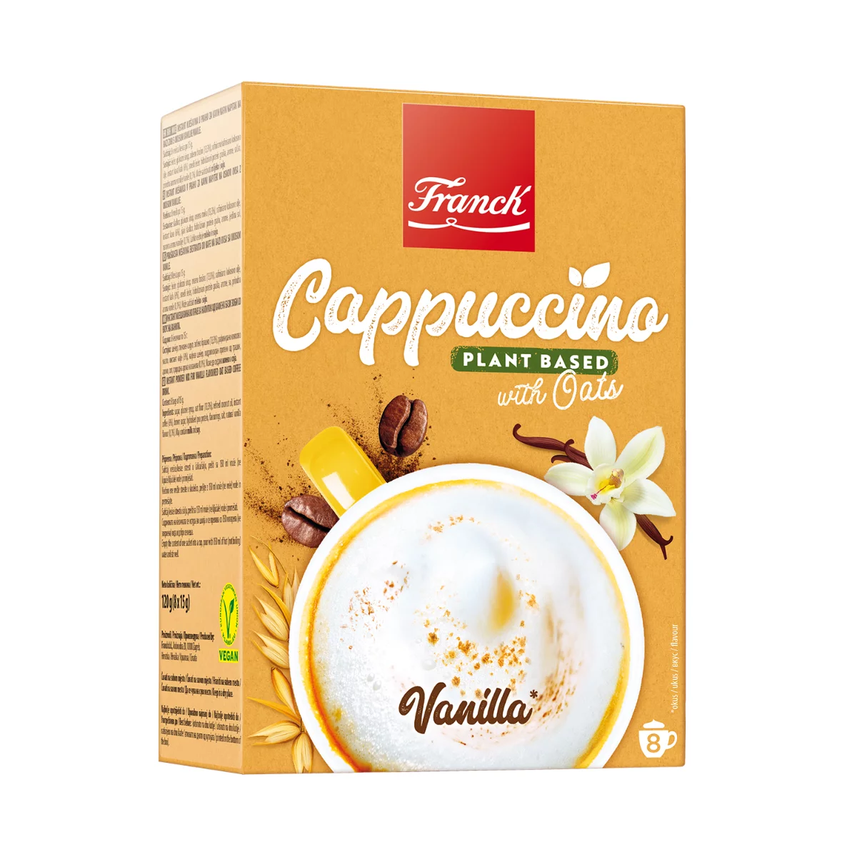 Franck instant cappuccino 8x15g Vanília vegán
