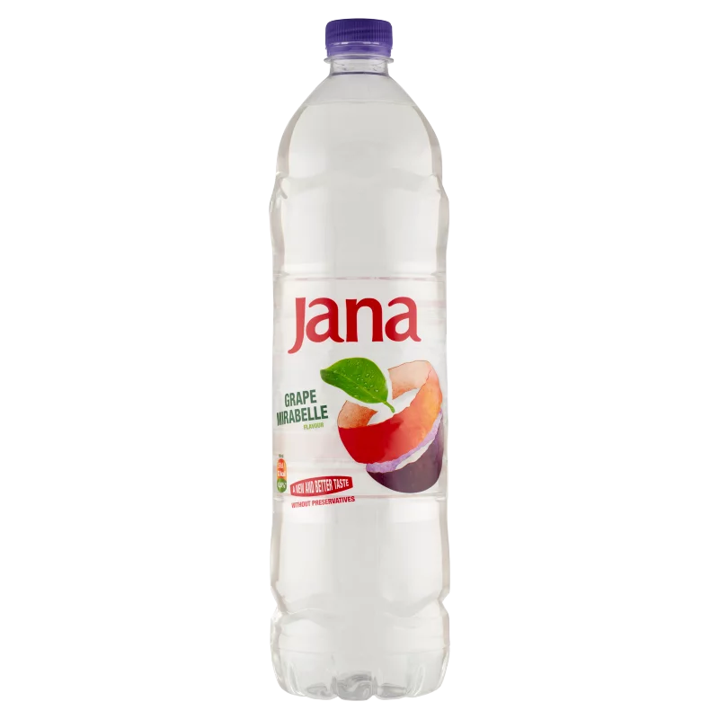 Jana szőlő és mirabella ízű, energiaszegény, szénsavmentes üdítőital 1,5 l