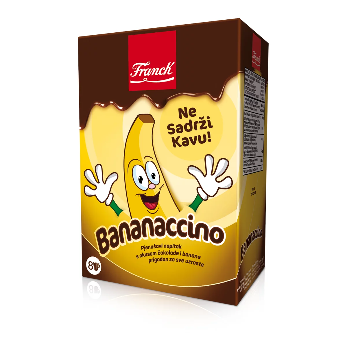 Franck instant cappuccino 8x20g Banános csokoládé koffeinmentes