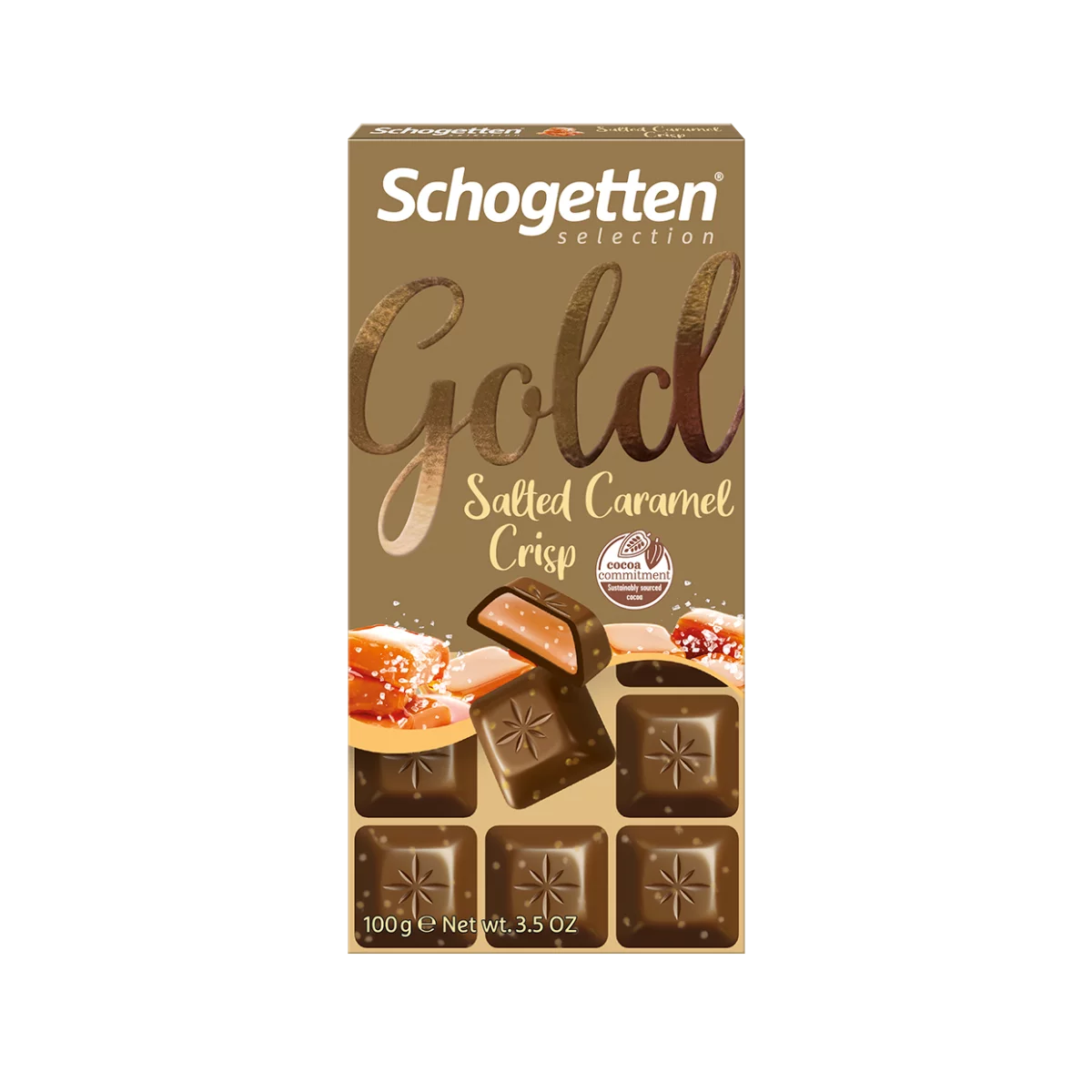 Schogetten Gold tejcsokoládé 100g sóskaramellel