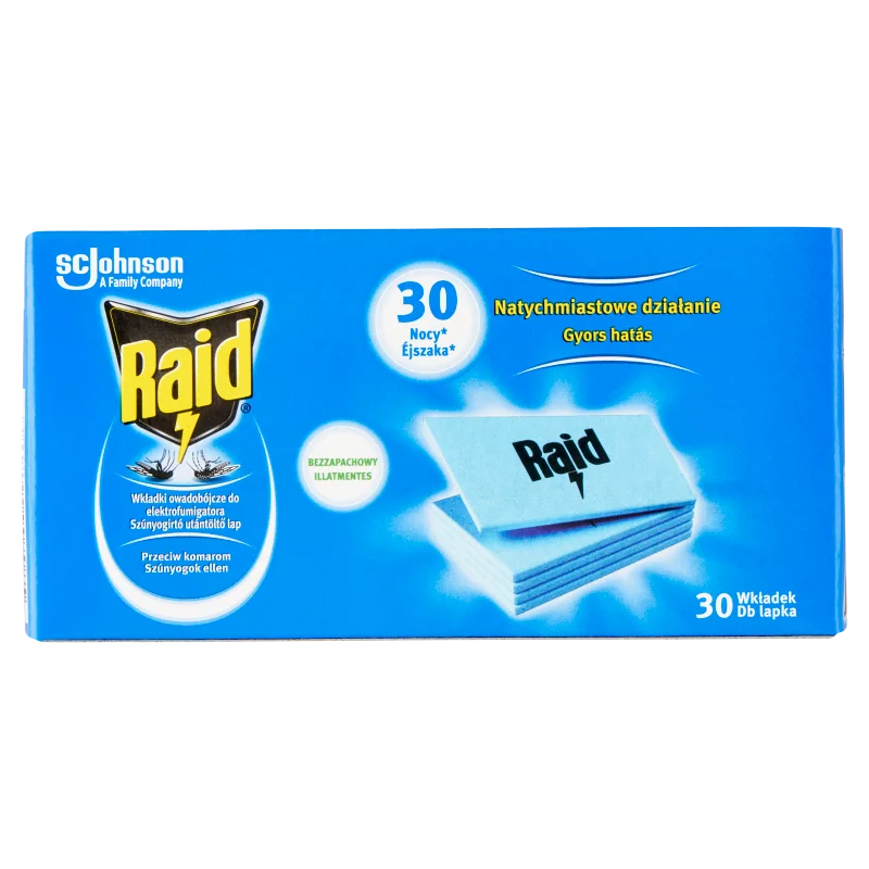 Raid illatmentes szúnyogirtó utántöltő lap 30 db
