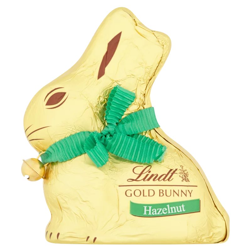 Lindt Gold Bunny alpesi tejcsokoládé mogyoródarabokkal 100 g