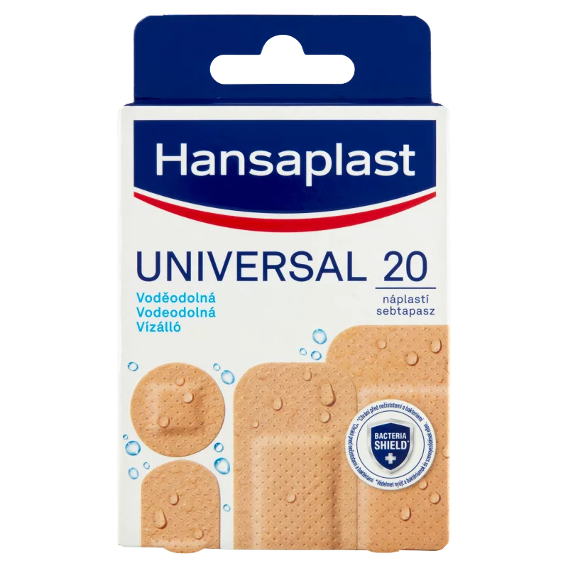 Hansaplast Universal vízálló sebtapasz kisebb sebek, horzsolások és vágások lefedésére 20 db