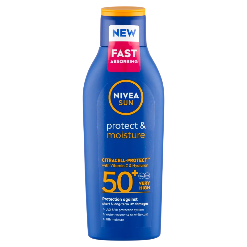 NIVEA SUN Protect & Moisture hidratáló naptej FF50+ 200 ml