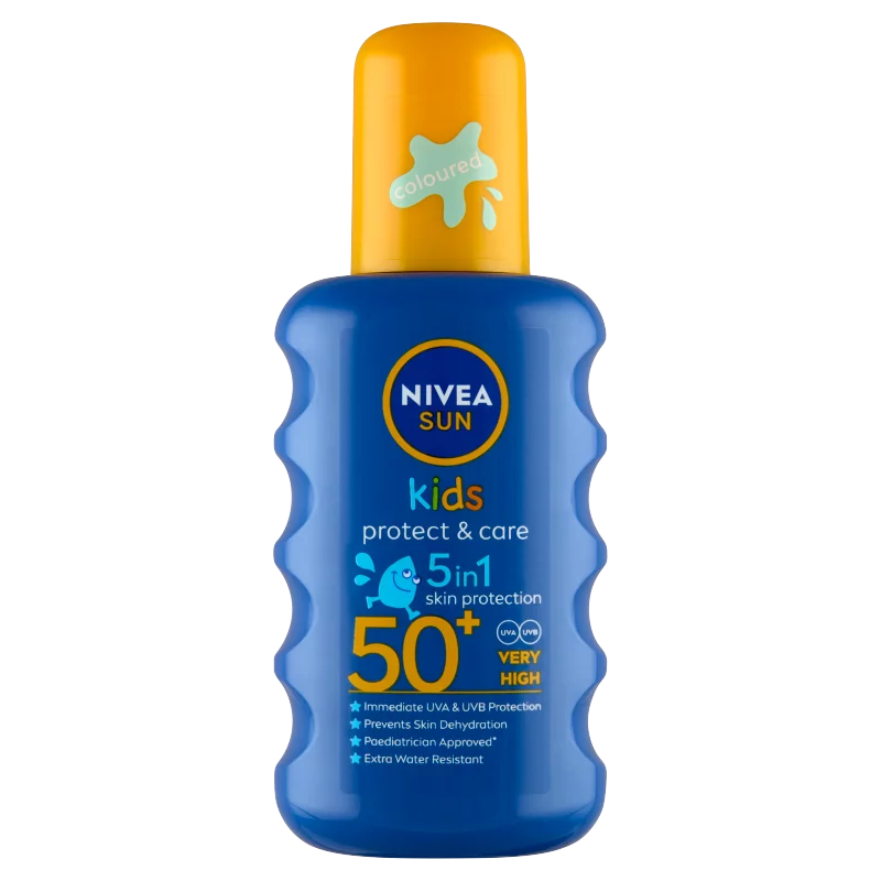 NIVEA SUN Kids hidratáló színezett gyermek napozó spray FF50+ 200 ml
