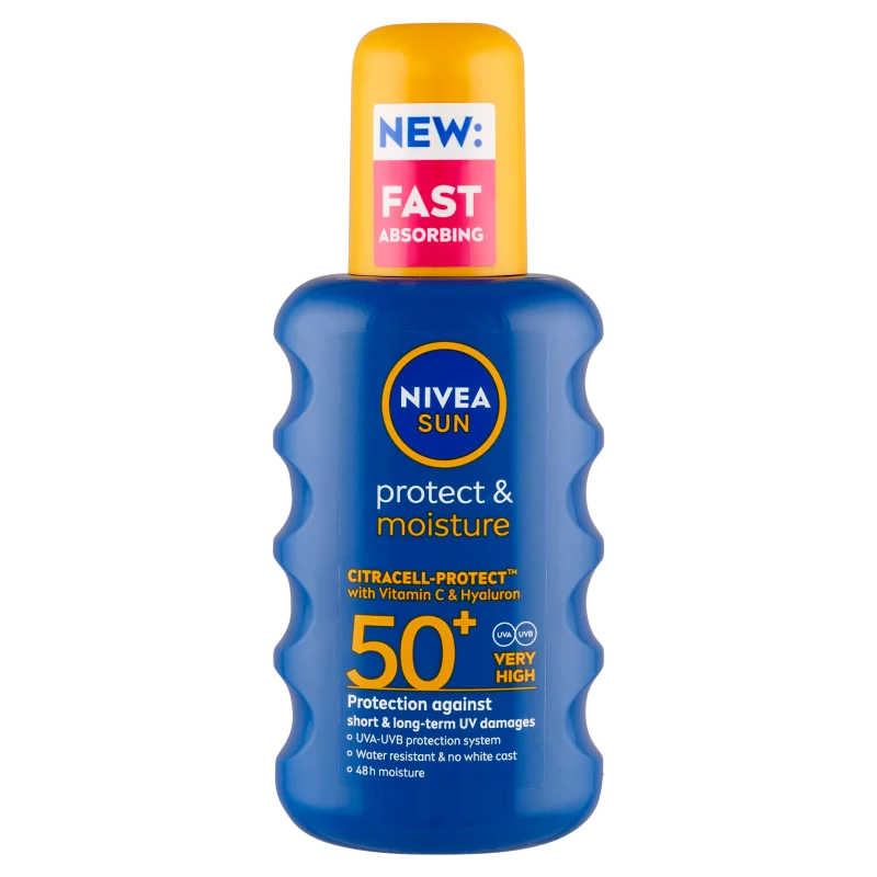NIVEA SUN Protect & Moisture napozó spray FF50+ 200 ml