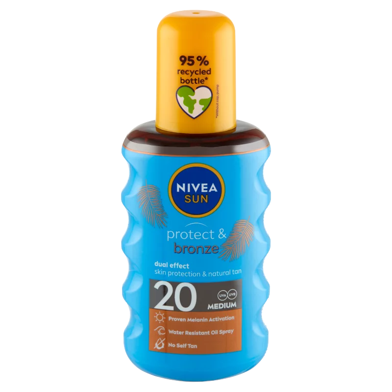 NIVEA SUN Protect & Bronze barnulást támogató napolaj spray FF20 200 ml