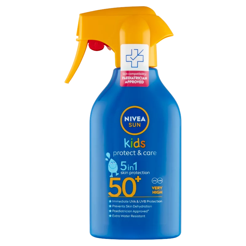 NIVEA SUN Kids hidratáló szórófejes gyermek naptej FF50+ 270 ml