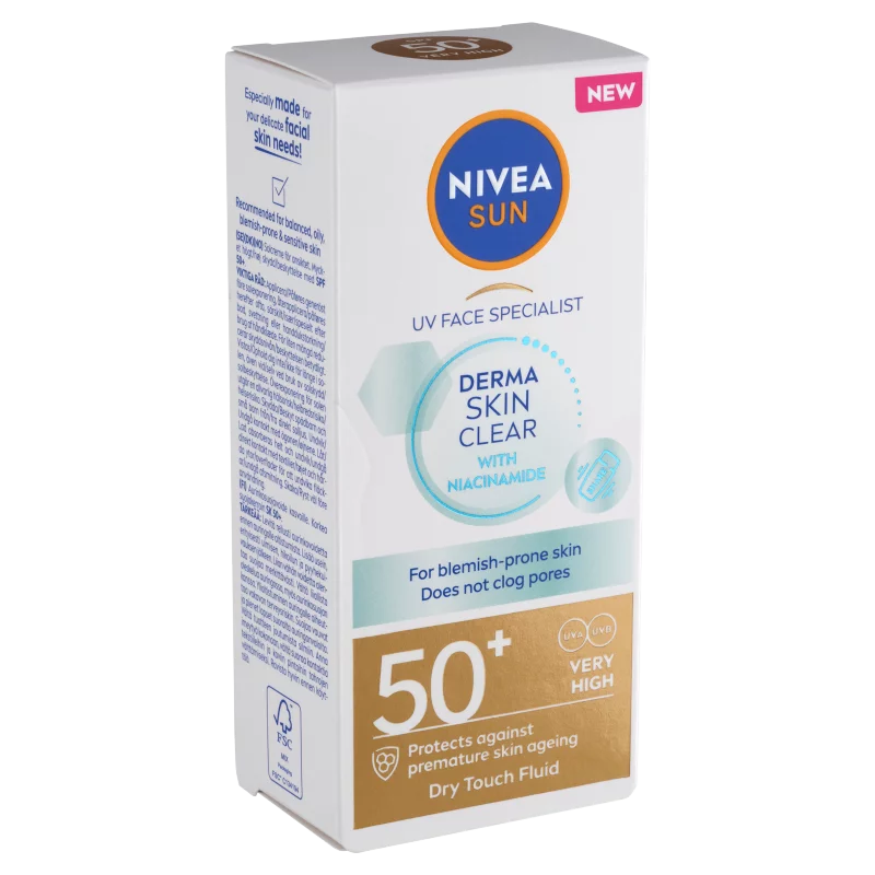 NIVEA SUN Derma Skin Clear napozó fluid FF50+ 40 ml