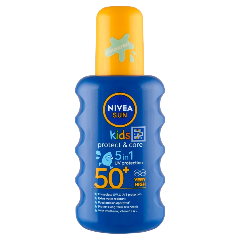 NIVEA SUN Kids hidratáló színezett gyermek napozó spray FF50+  200 ml 