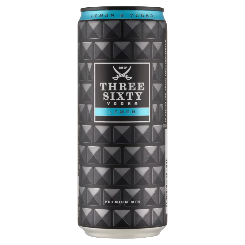 Three Sixty Vodka Lemon alkoholos üdítőital 10% 330 ml