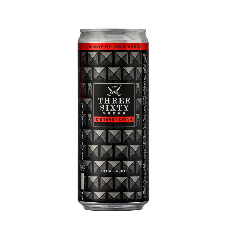 Three Sixty alkoholos ital 0,33l Vodka Energy 10% 