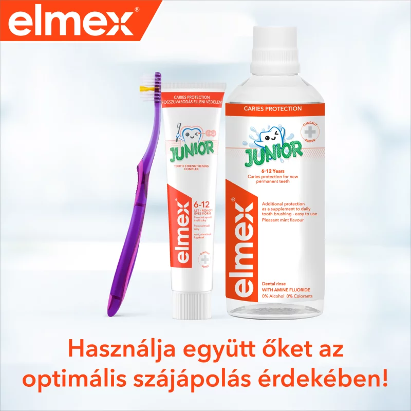 elmex Junior gyerek fogkrém 6-12 éves gyermekeknek 75 ml
