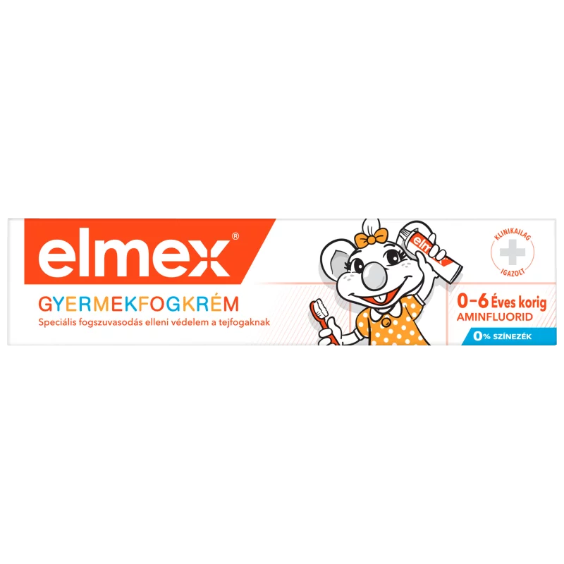 elmex Kids gyerek fogkrém 0-6 éves gyermekeknek 50 ml