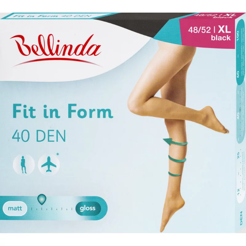 Bellinda harisnyanadrág Fit In Form 40 Fekete XL