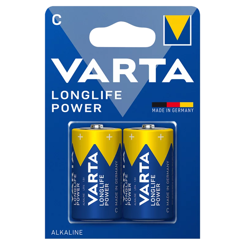 Varta Longlife Power C LR14 1,5 V nagy teljesítményű alkáli elem 2 db