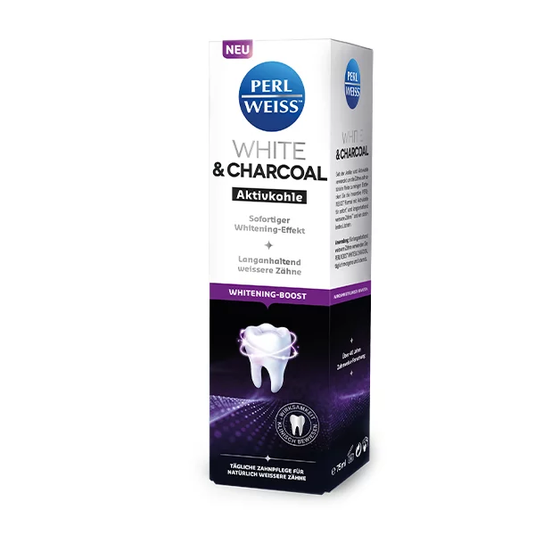 Perlweiss fogfehérítő krém 75ml White & Charcoal aktív szénnel