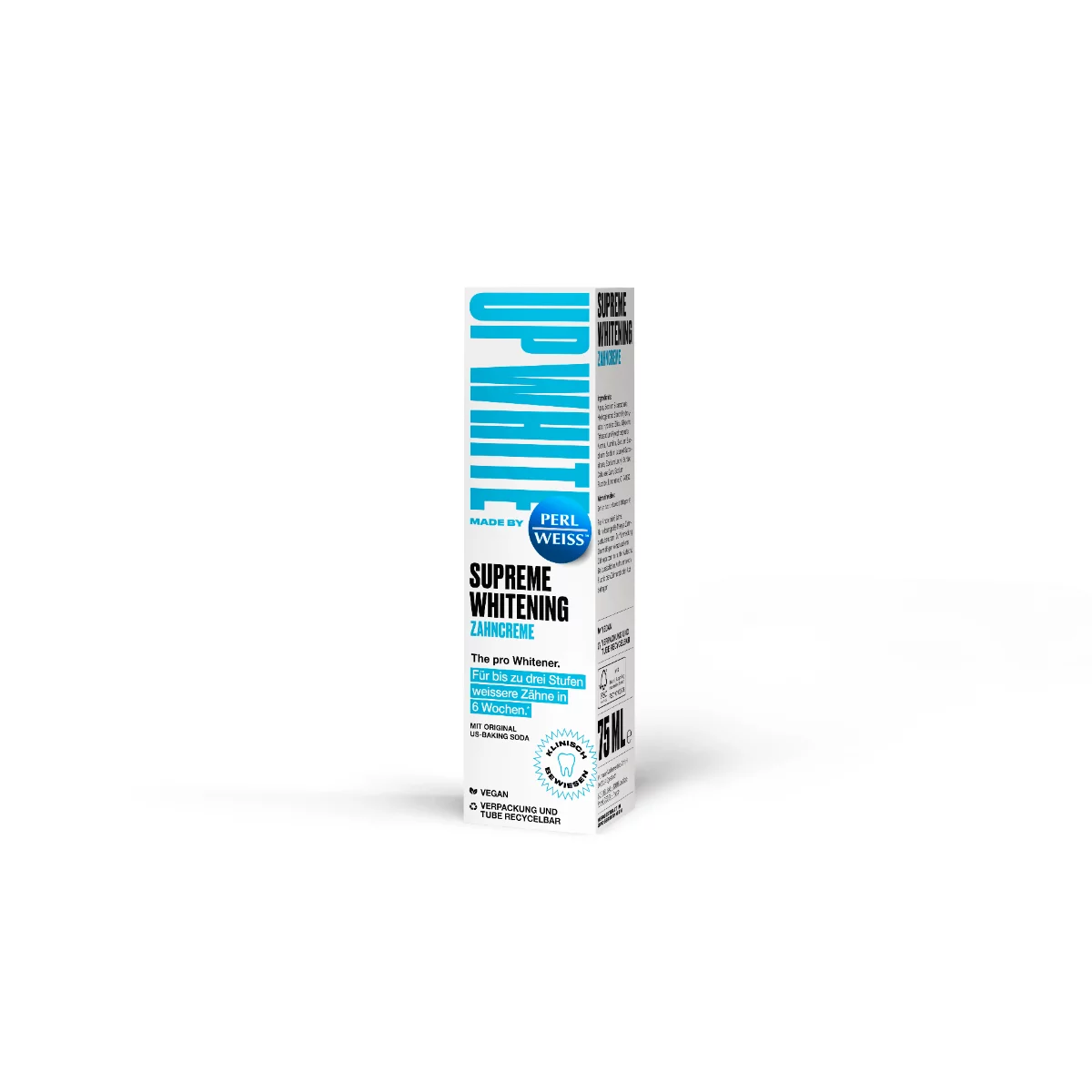 Perlweiss fogfehérítő krém 75ml UP WHITE Supreme Whitening