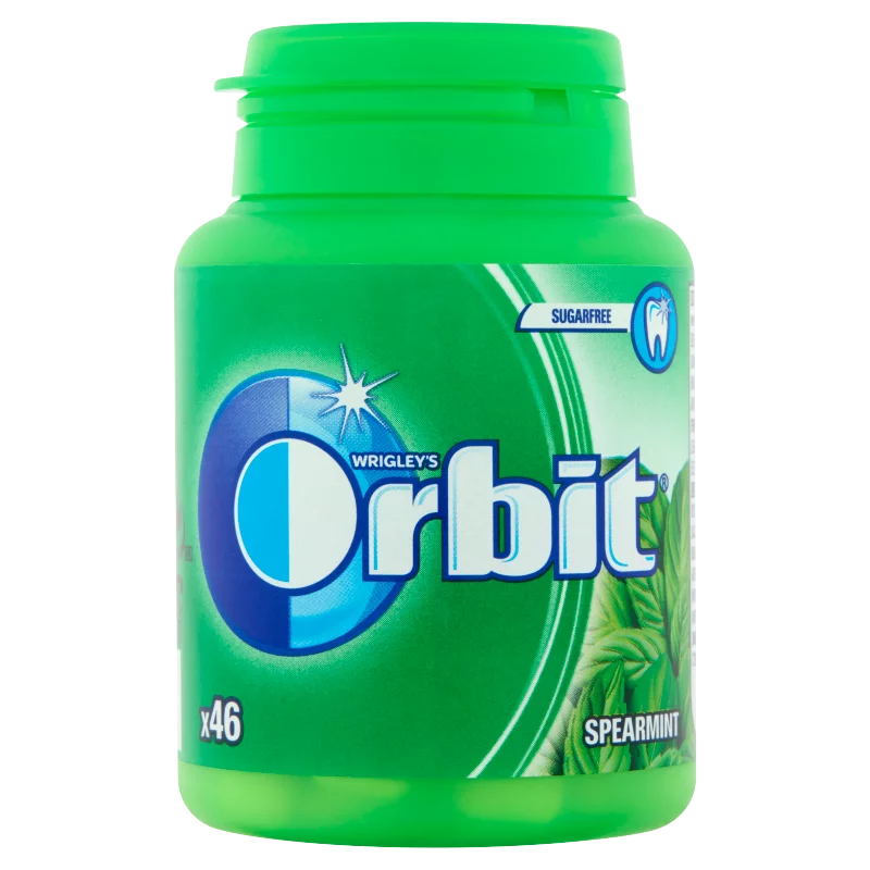 Orbit Spearmint mentaízű cukormentes rágógumi édesítőszerrel 64 g