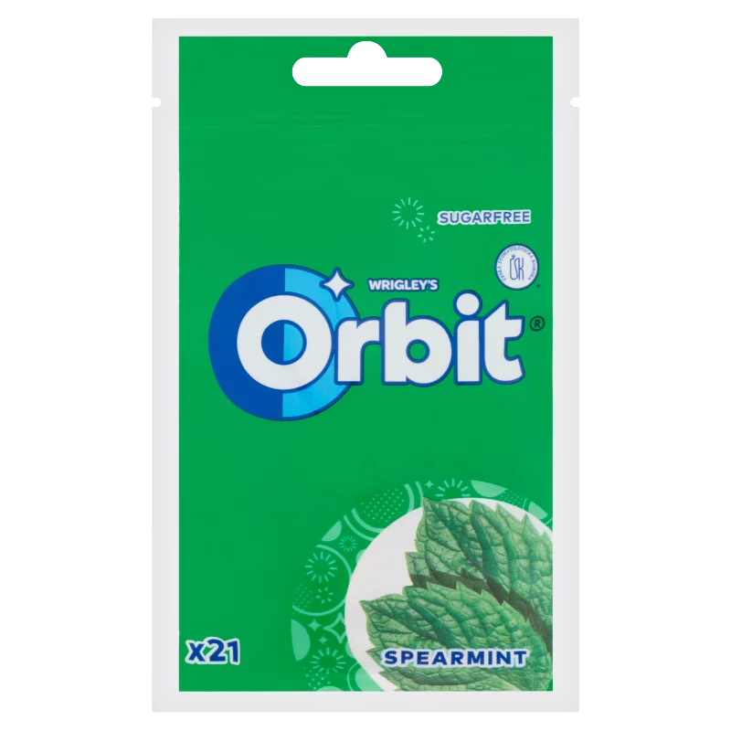 Orbit Spearmint mentaízű cukormentes rágógumi édesítőszerrel 29 g