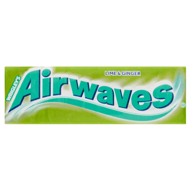 Airwaves lime- és gyömbér-ízű cukormentes rágógumi édesítőszerrel 14 g