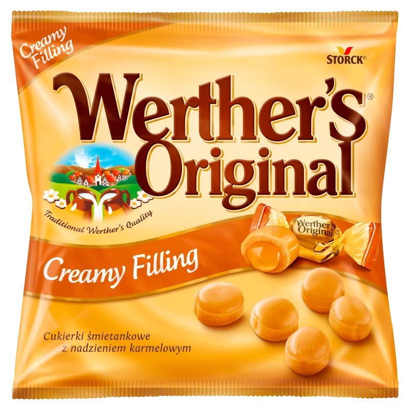 Werther's Original tejszínes cukorka karamellkrémmel töltve 80 g