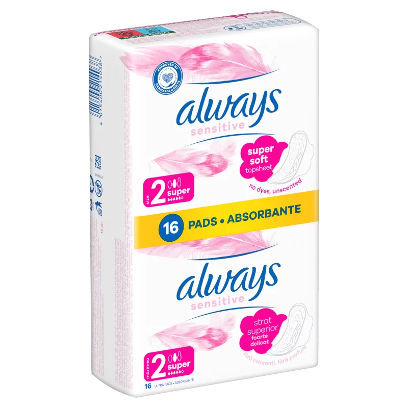 Always Platinum Super Szárnyas Egészségügyi Betét, 16 db
