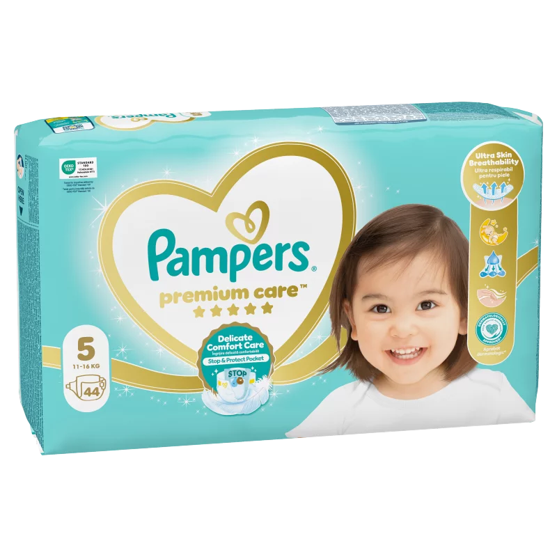 Pampers Premium Care, Méret: 5, 44 Pelenka, 11kg-16kg