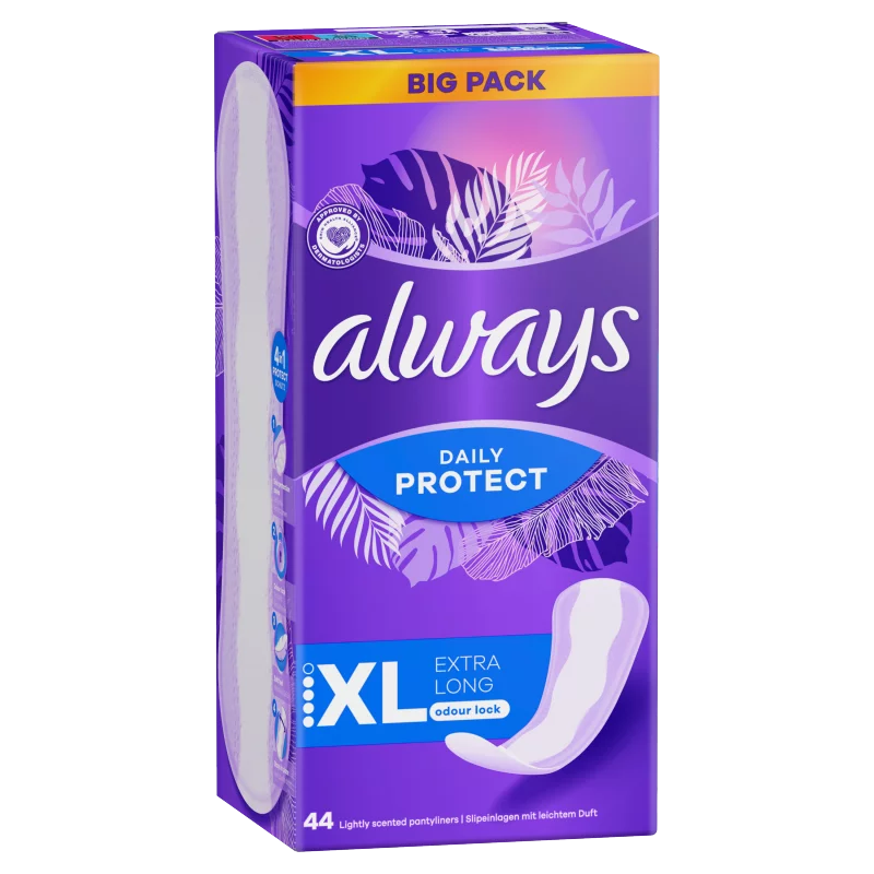 Always Dailies Extra Protect Long Plus Tisztasági Betét, 44 db