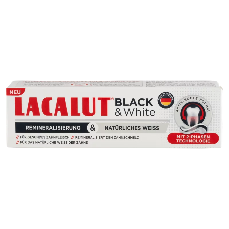 Lacalut Black & White fogkrém 75 ml