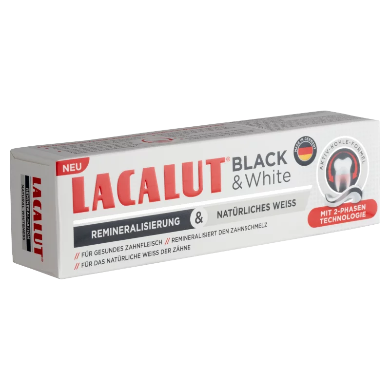 Lacalut Black & White fogkrém 75 ml