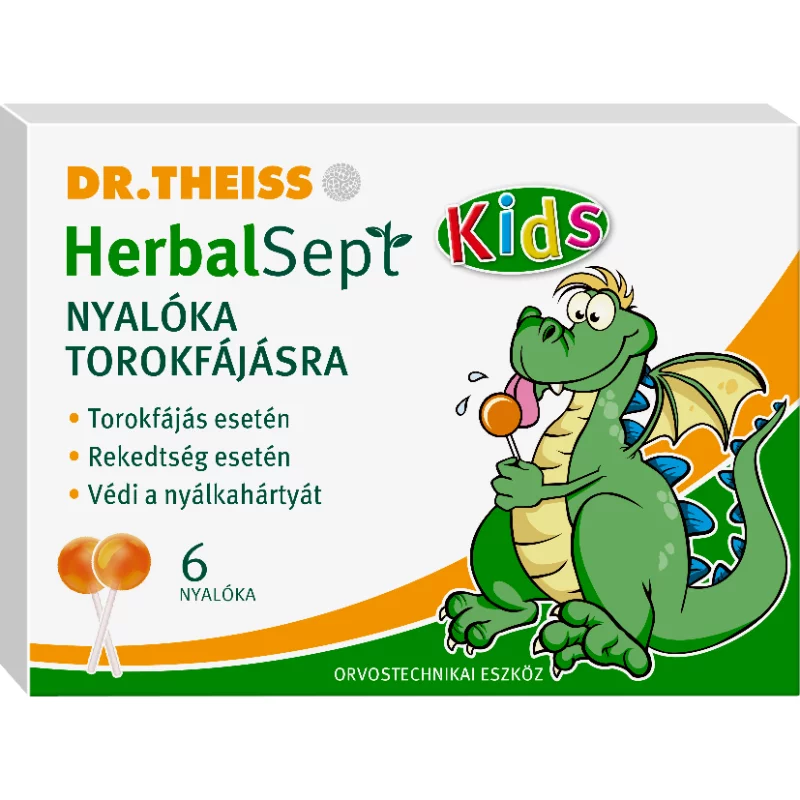Dr. Theiss nyalóka 6db torokfájásra HerbalSept