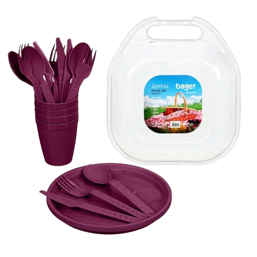 Joyful piknik szett 21db-os - Lila