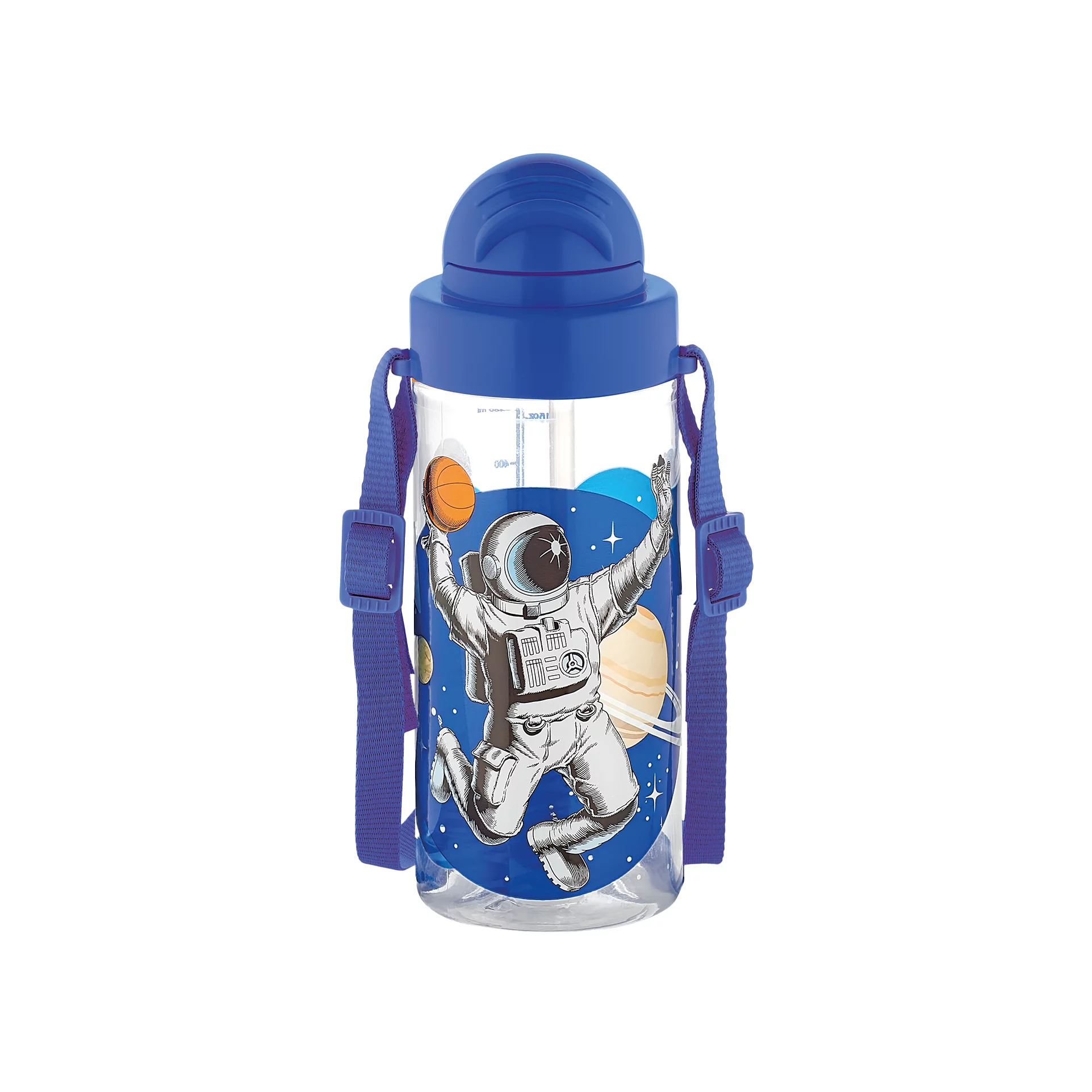 Mintás kulacs szívószállal 500ml Migo Tritan - Űrhajó