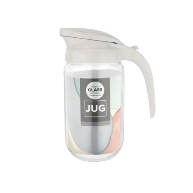 Beluga üvegkancsó műanyag fedéllel 1500ml - Fehér fedéllel