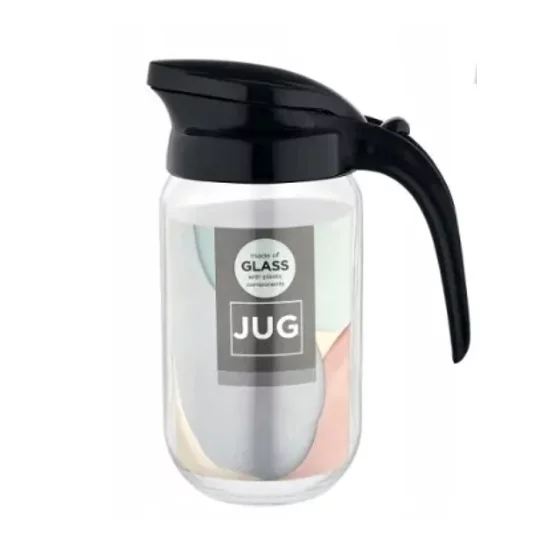 Beluga üvegkancsó műanyag fedéllel 1500ml - Fekete fedéllel