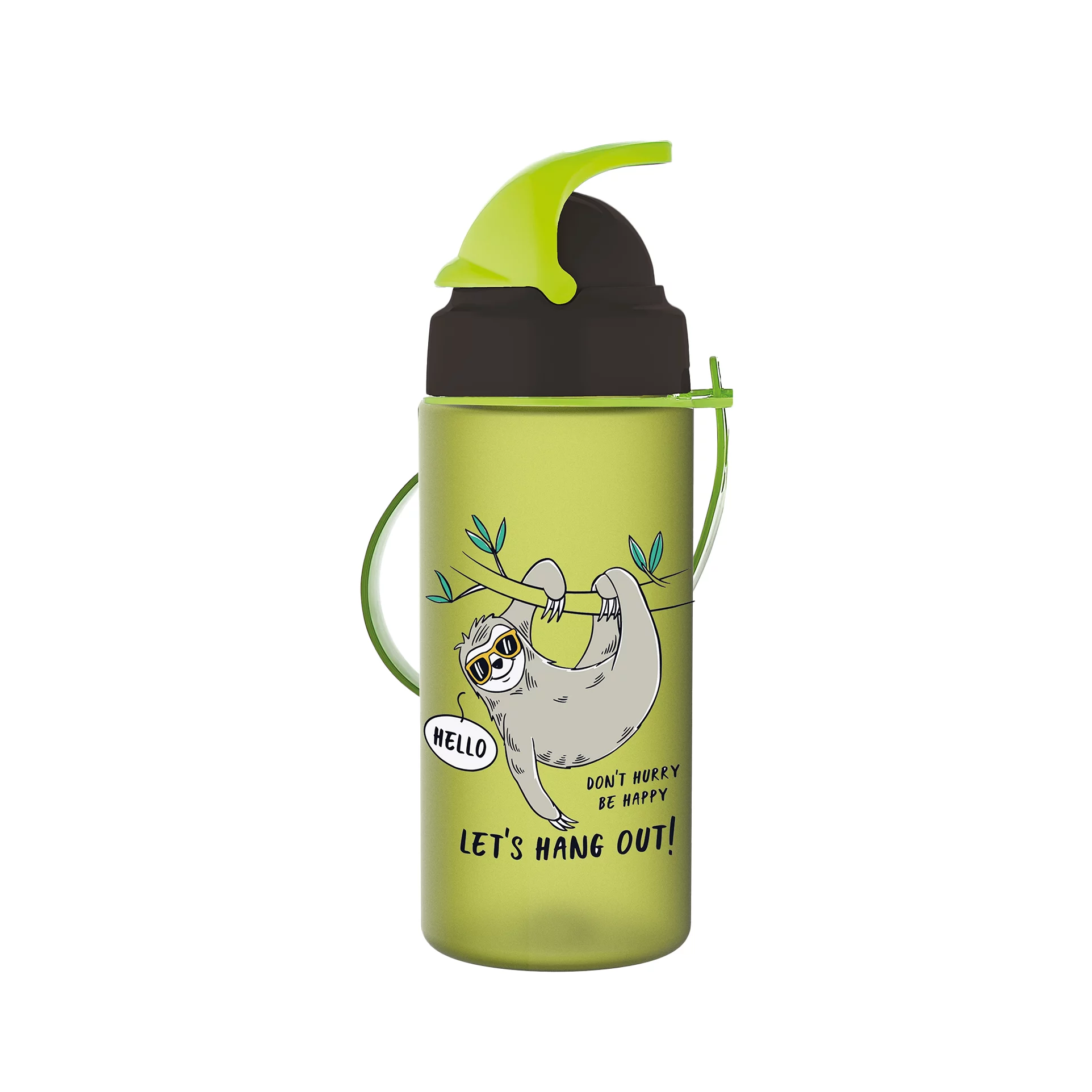 Színes palack szívószállal 500ml Sonic Tritan - Lajhár