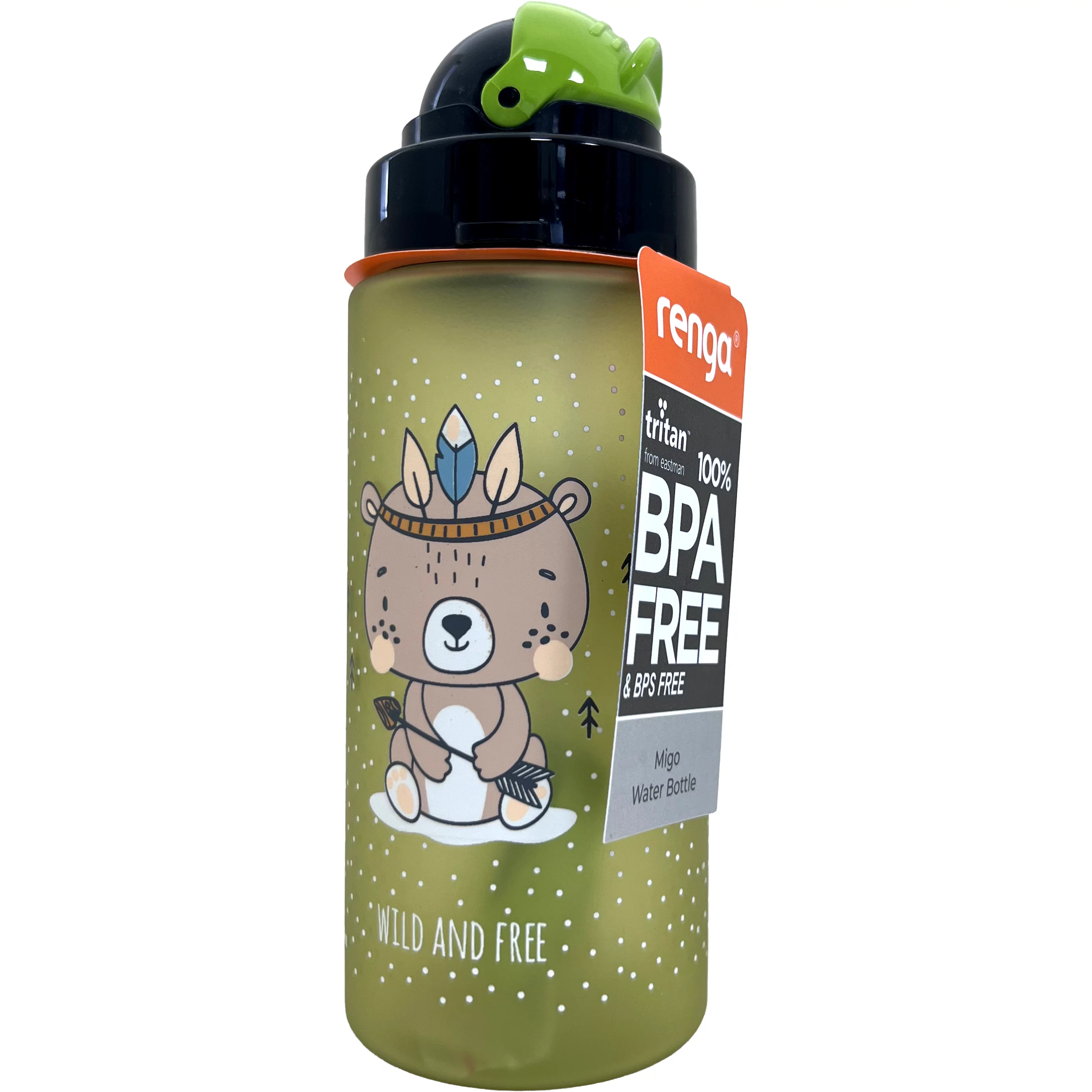 Maci - mintás kulacs szívószállal 500ml Migo Tritan