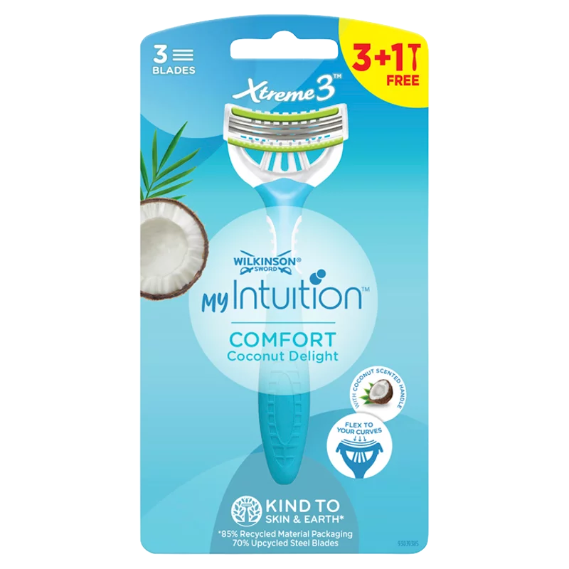 Wilkinson Sword Xtreme3 myIntuition Comfort Coconut Delight eldobható borotva 4 db