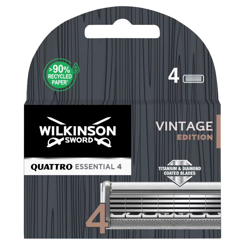 Wilkinson Sword Quattro Essential 4 Vintage Edition cserélhető borotvabetét 4 db