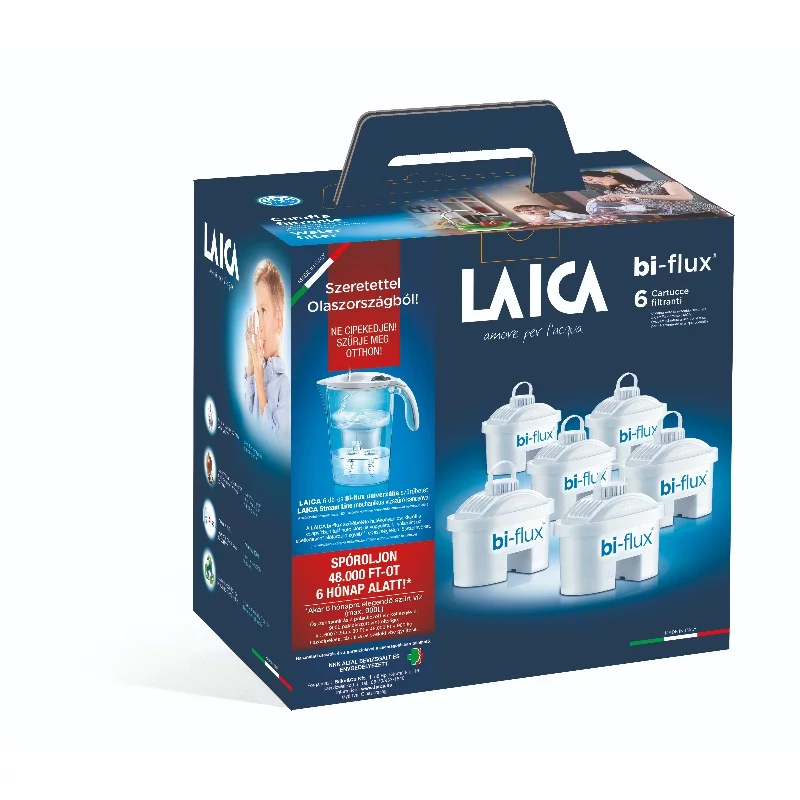 Laica ajándékszett 6db bi-flux szűrőbetét + Stream Line vízszűrő kancsó