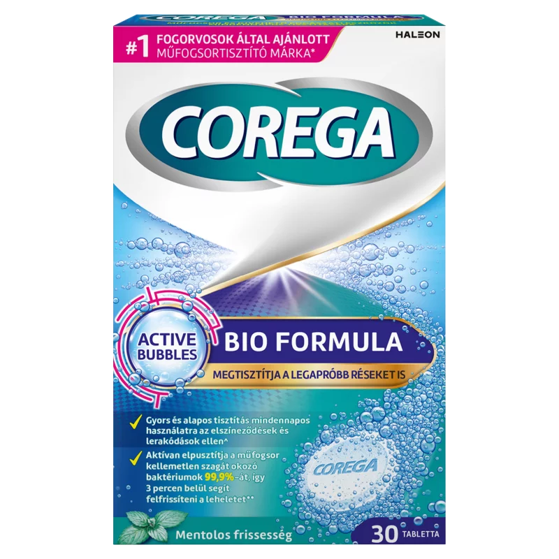 Corega Bio Formula műfogsortisztító tabletta 30 db