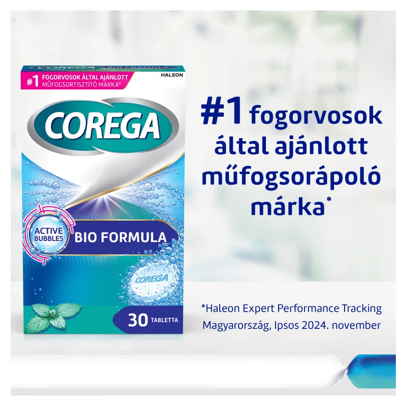 Corega Bio Formula műfogsortisztító tabletta 30 db