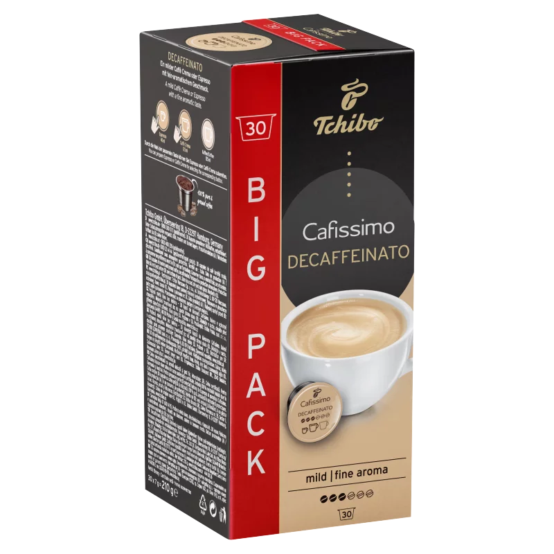 Tchibo Cafissimo Decaffeinato koffeinmentes kávékapszula 30 db 210 g