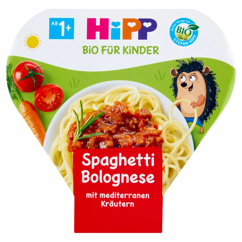 HiPP BIO bolognai spagetti tésztakészítmény marhahússal 1 éves kortól gyerekeknek 250 g